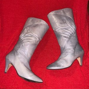 Vintage 80s Leather Heeled Boots